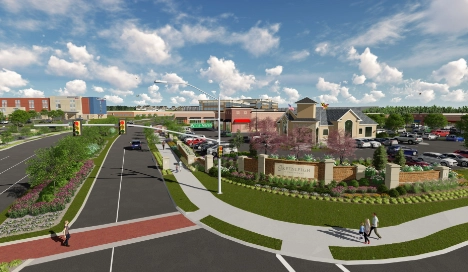 Greenleigh neighborhood town center to show the community's walkability