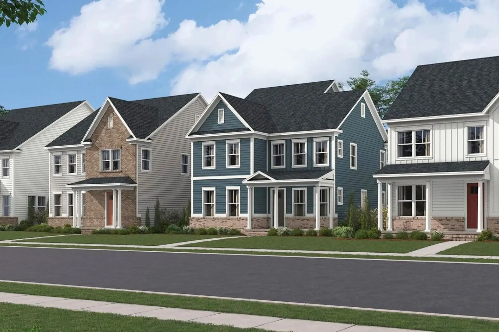 Exterior renderings of the homes for sale in Baltimore County MD by Lennar Homes at Greenleigh
