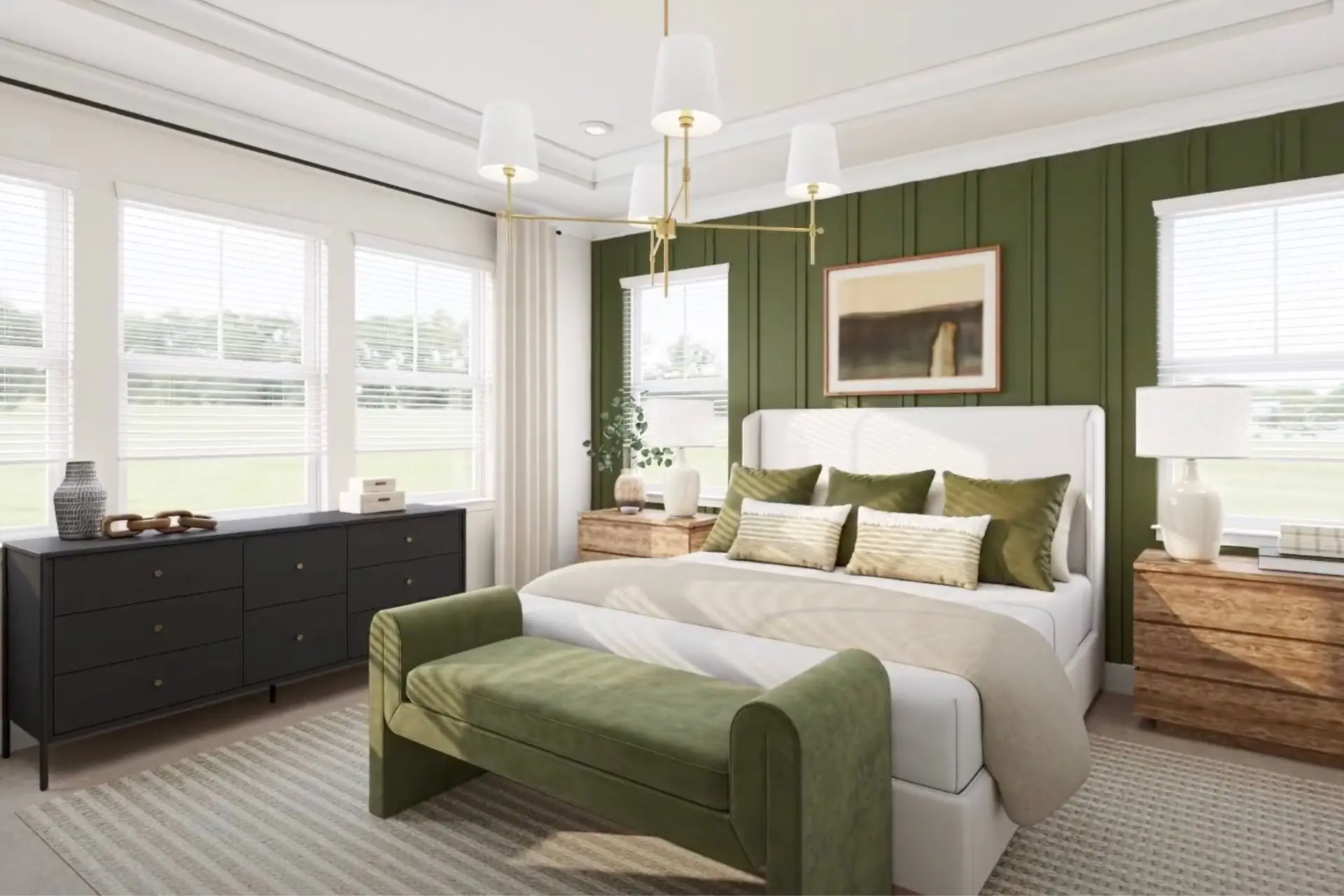 A bedroom in one of the Lennar Homes floorplans at Greenleigh, our planned community in Maryland