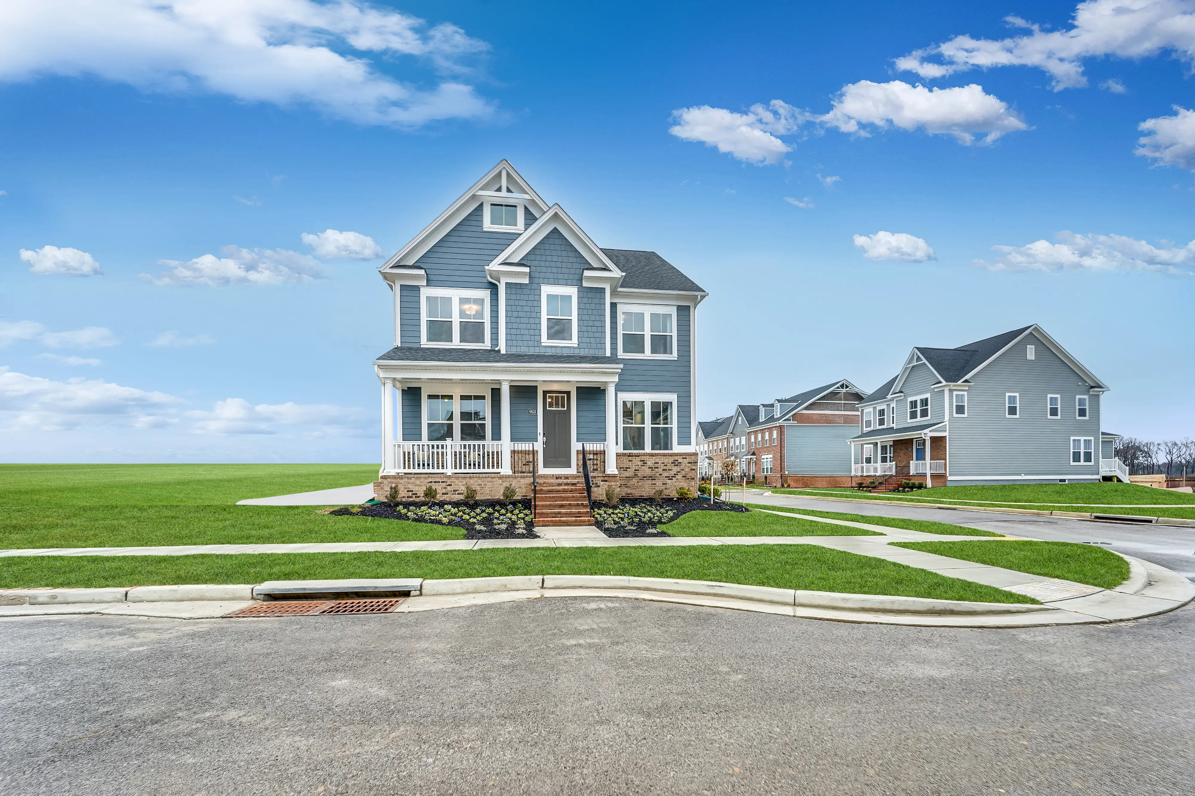 Exterior displaying what the new homes for sale in Baltimore County MD by Lennar Homes at Greenleigh look like