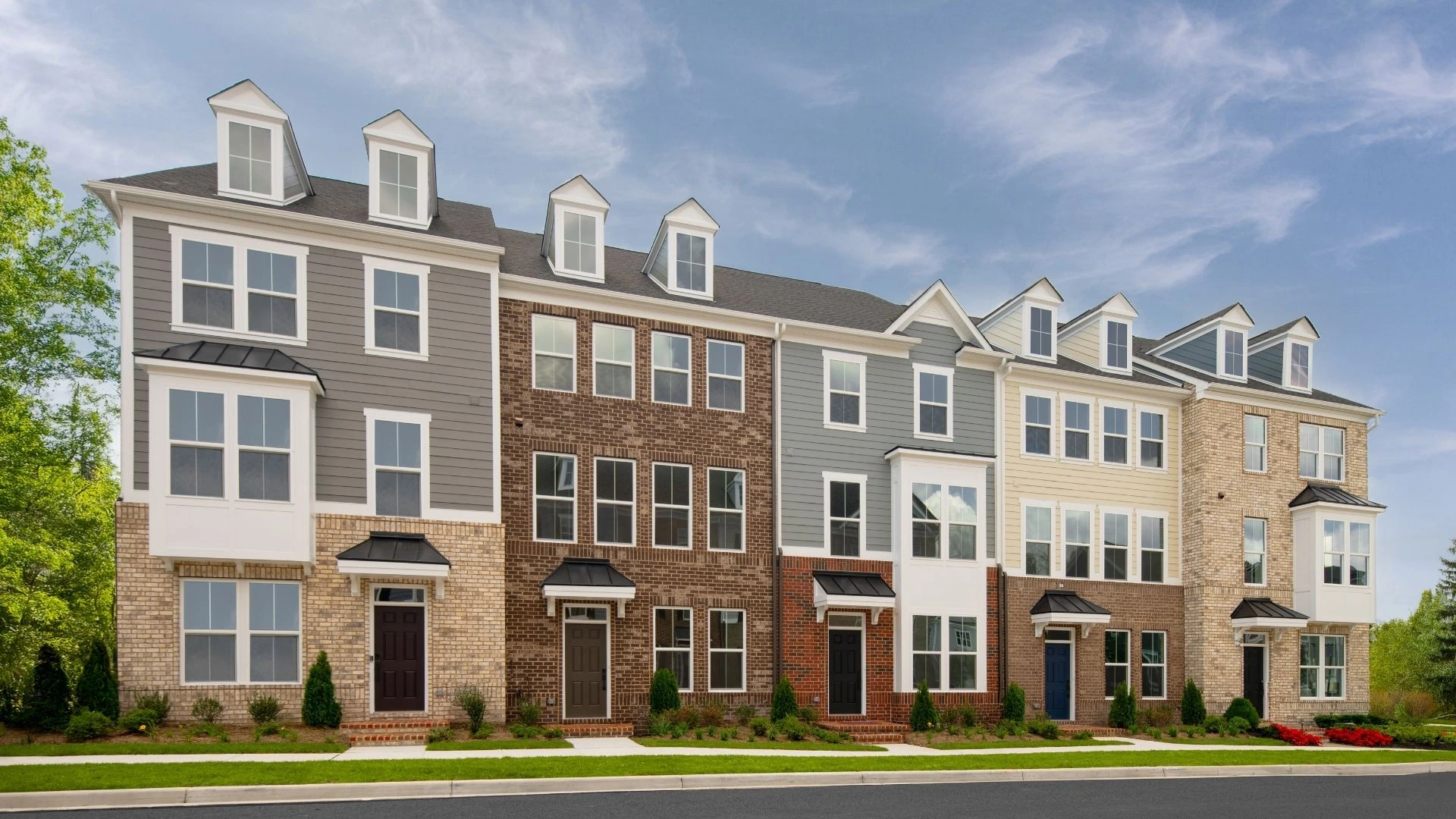 Exterior rendering of the new homes for sale in Middle River MD by NVHomes at Greenleigh