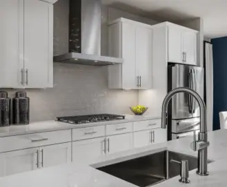Luxurious kitchen finishes in an NVHomes townhome